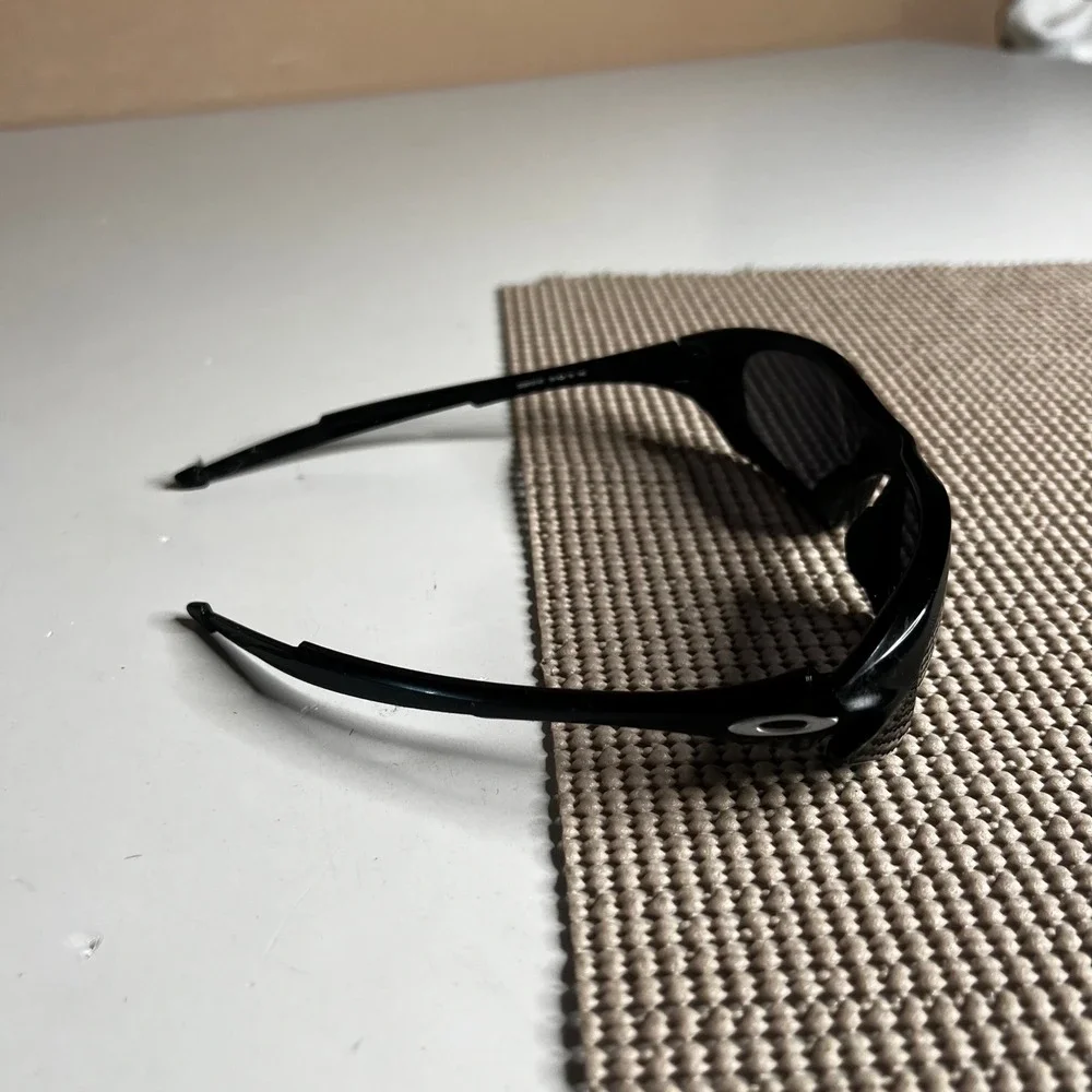 Oakley Antix Sunglasses Polished Black Grey Lens OO9157-01 Made in USA Mens